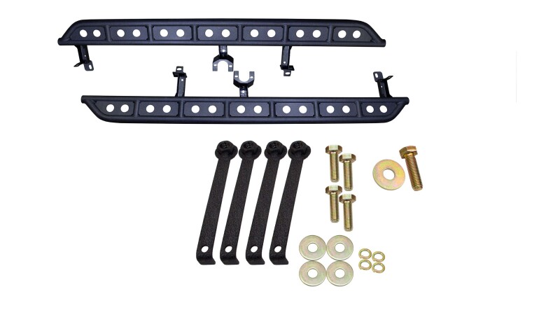 Jeep Gladiator JT Side Steps - Fishbone Offroad - Step Sliders - Black - `20-`27